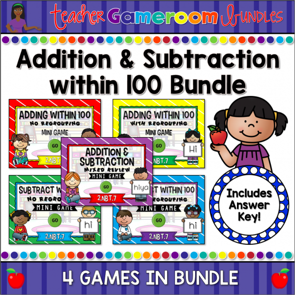 Addition and Subtraction within 100 Mini Powerpoint Game Set