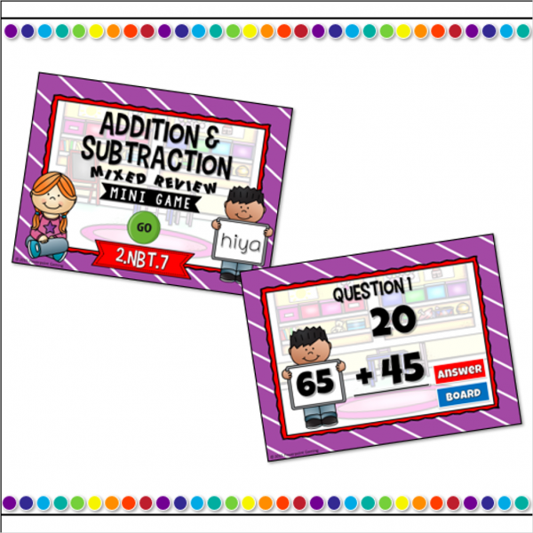 Addition and Subtraction within 100 Mini Powerpoint Game Set - Image 3