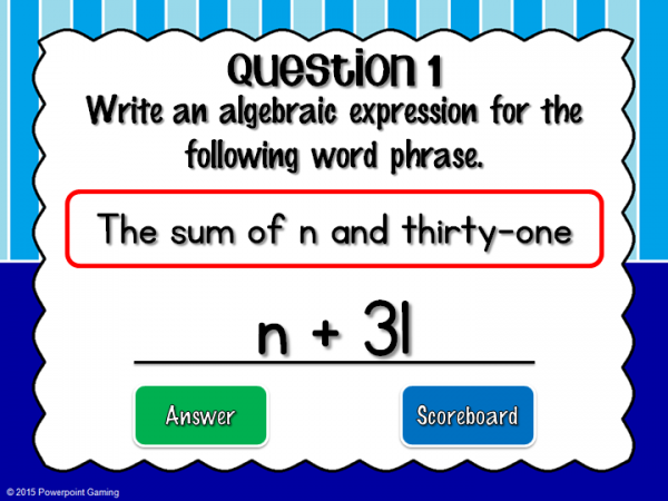 Algebraic Expressions Mini Game - Image 2