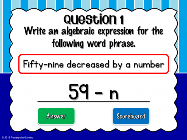 Algebraic Expressions Mini Game - Image 3