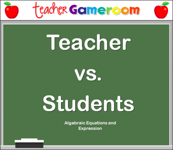 Algebraic Expressions and Equations Teacher vs Student Powerpoint Game - Image 5