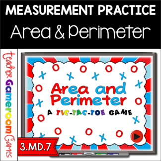 Area and Perimeter Customary Tic-Tac-Toe Powerpoint Game