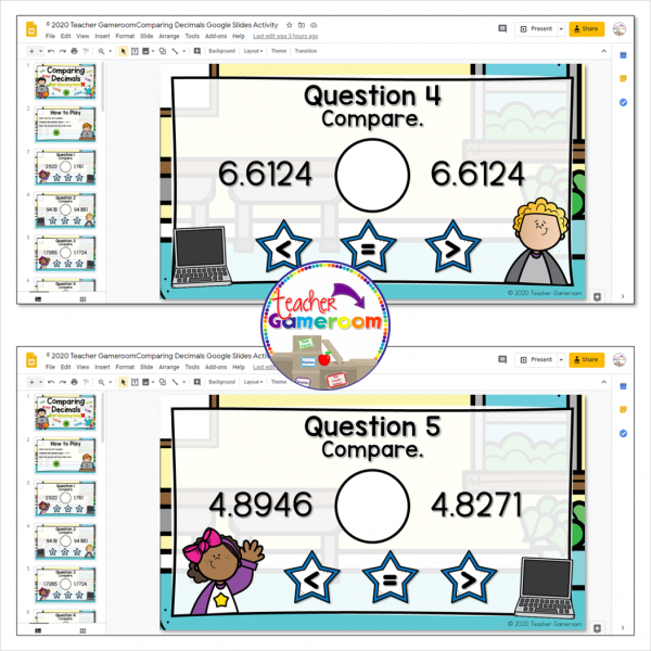 Comparing Decimals Google Slides Activity - Image 3