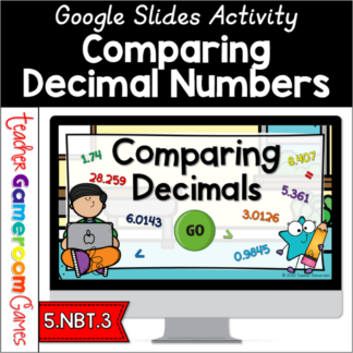 Comparing Decimals Christmas Tic-Tac-Toe Powerpoint Game