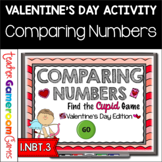 Comparing Numbers Find the Cupid Valentine's Day Game