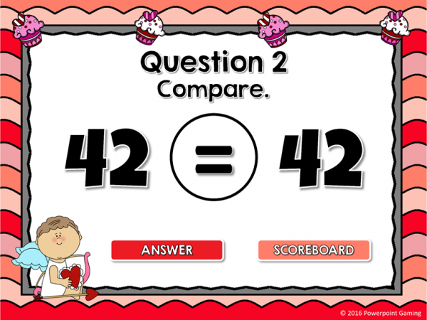 Comparing Numbers Find the Cupid Valentine's Day Game - Image 2
