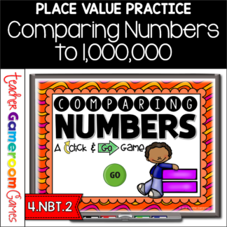 Comparing Numbers up to 1,000,000 Click and Go Powerpoint Game