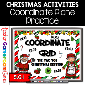 Coordinate Grid Christmas Tic-Tac-Toe Powerpoint Game