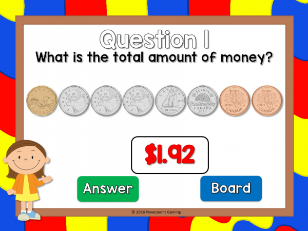 Counting Canadian Coins Teacher vs Student Powerpoint Game - Image 4