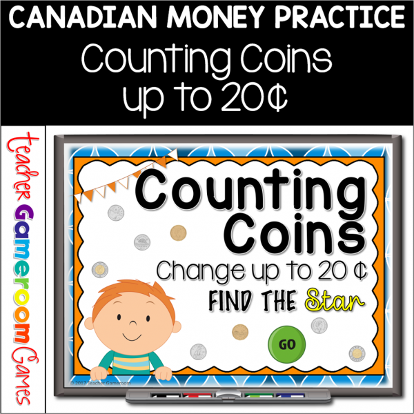 Counting Canadian Coins Teacher vs Student Powerpoint Game