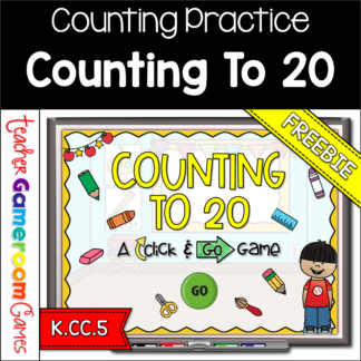 Counting to 20 Click and Go Powerpoint Game Freebie