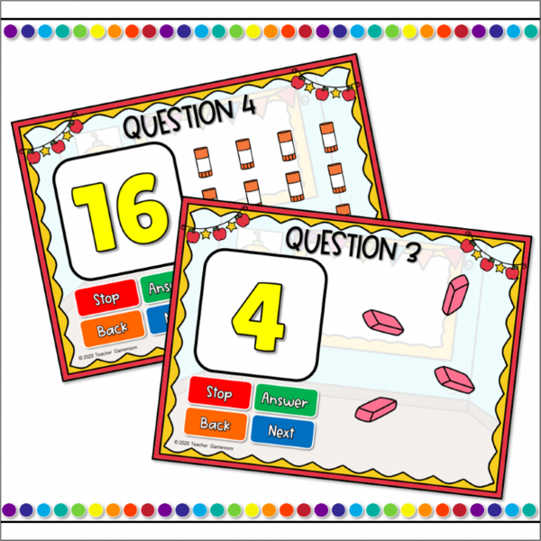 Counting to 20 Click and Go Powerpoint Game Freebie - Image 2