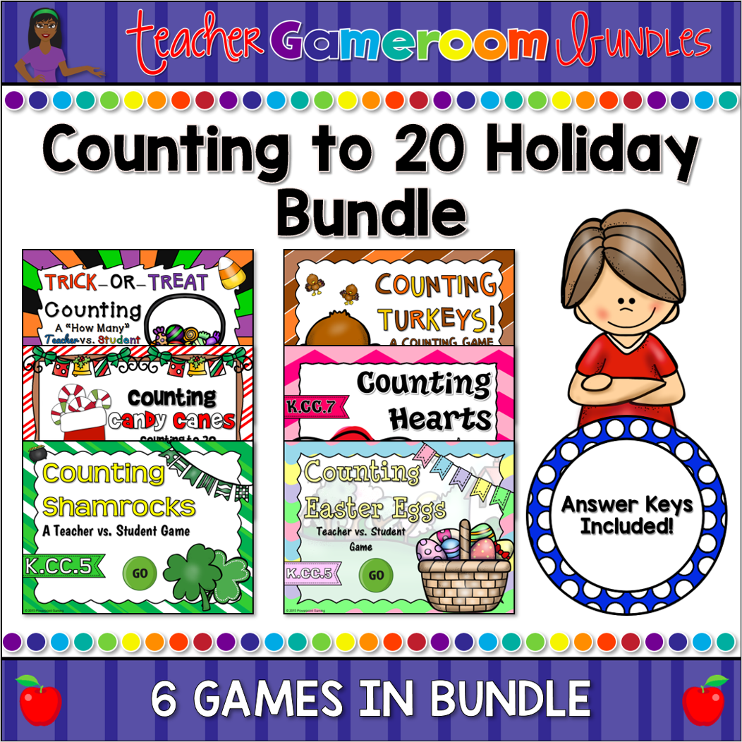 Counting To 20 Holiday Powerpoint Bundle Cover
