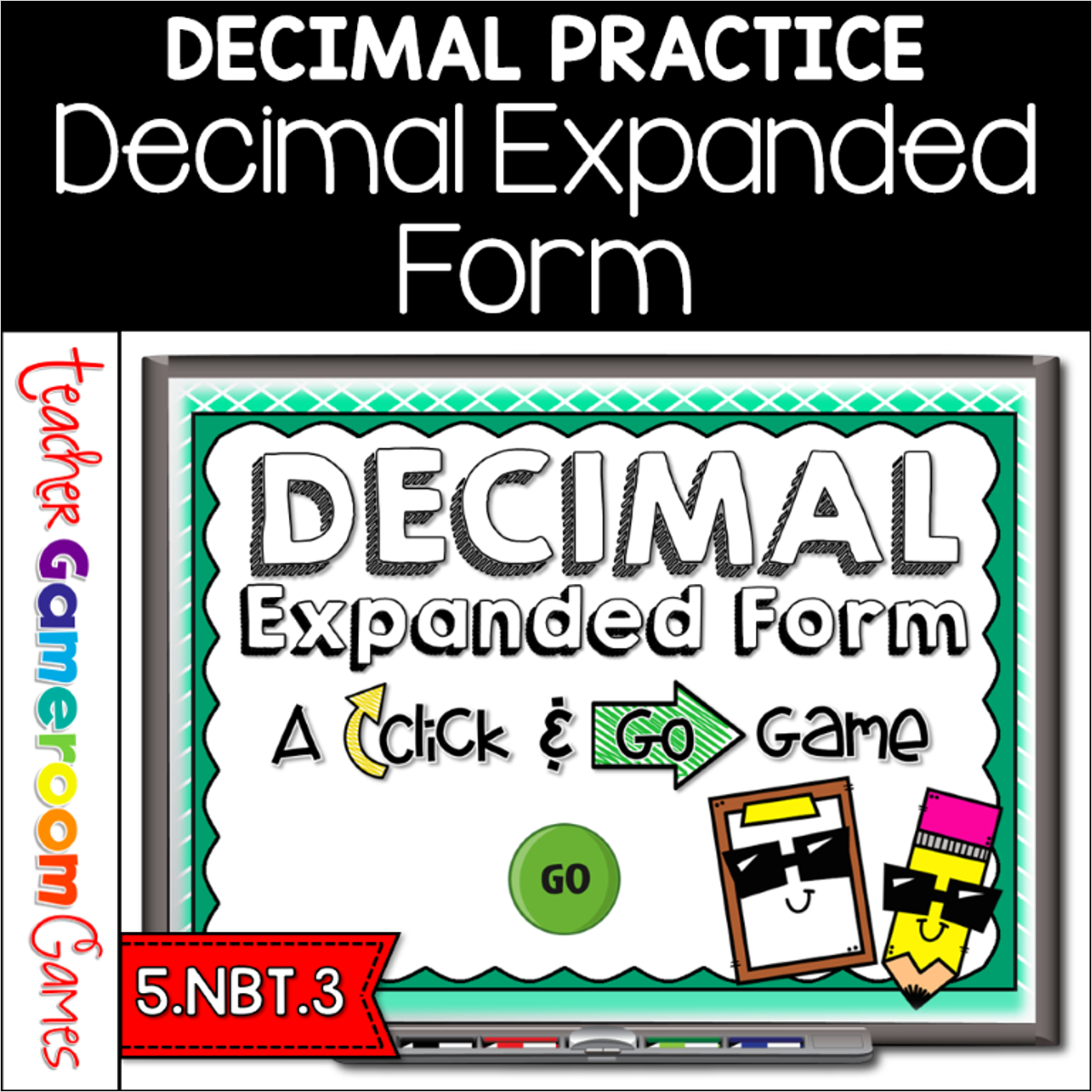Decimal Expanded Form Click And Go Powerpoint Game Cover