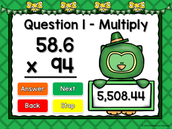 Decimal Multiplication Click and Go Powerpoint Game - Image 3