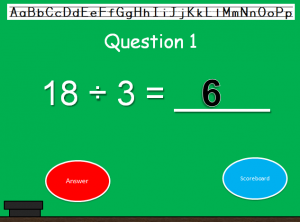 Division Teacher vs. Student Powerpoint Game - Teacher Gameroom