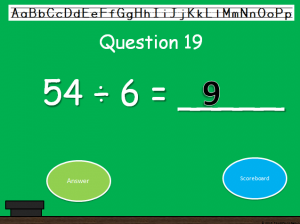 Division Teacher vs. Student Powerpoint Game - Teacher Gameroom