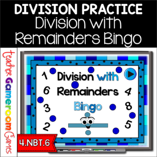 Division with Remainders Bingo Powerpoint Game