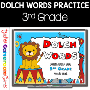 Dolch Words 3rd Grade Flash Card Set Game