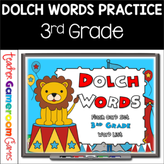 Dolch Words 3rd Grade Flash Card Set Game
