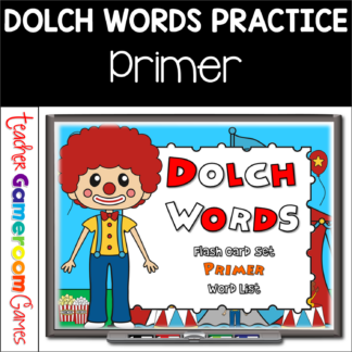 Dolch Words Primer Flash Card Set Game