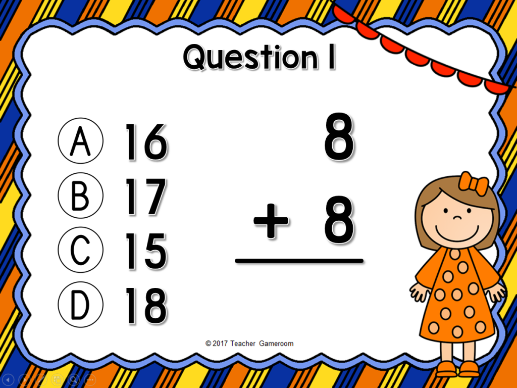 Doubles Facts Test Prep Powerpoint Game - Teacher Gameroom