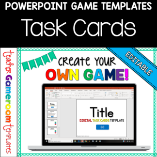 Editable Digital Task Cards Powerpoint Game Template
