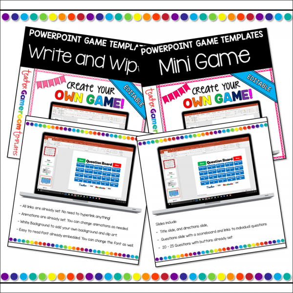 Editable Powerpoint Games Bundle - Image 2