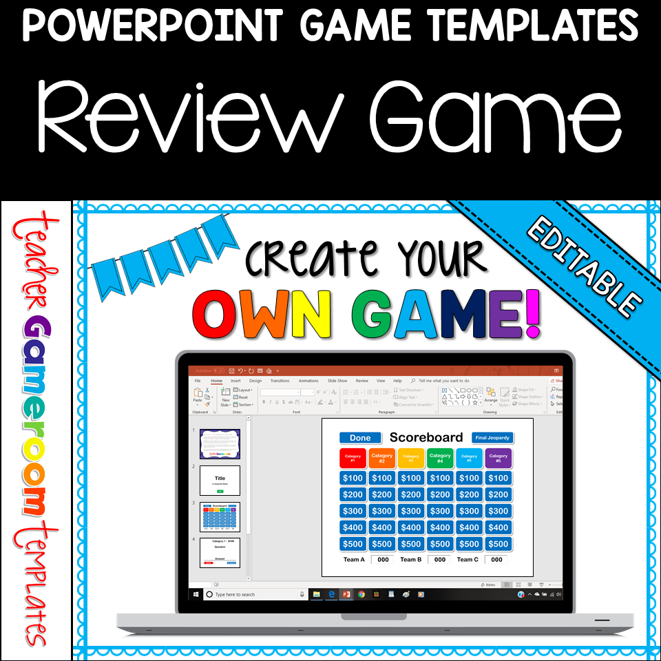 Editable Review Game Powerpoint Game Template Teacher Gameroom