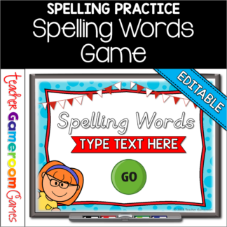 Editable Spelling List Game