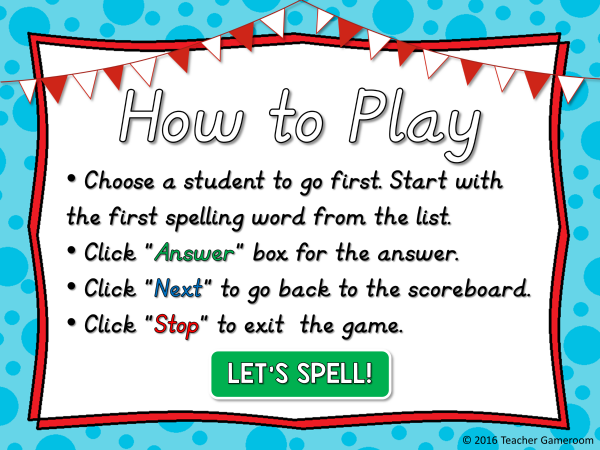 Editable Spelling List Game - Image 4