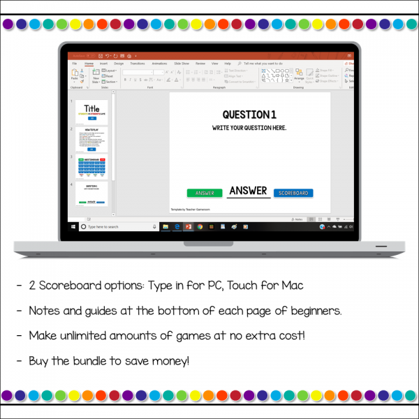 Editable Student vs. Student Powerpoint Game Template - Image 2