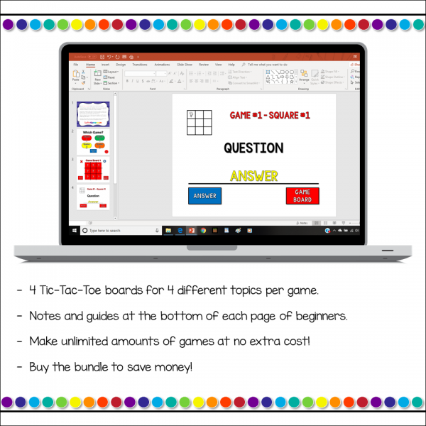 Editable Tic-Tac-Toe Powerpoint Game Template - Image 2