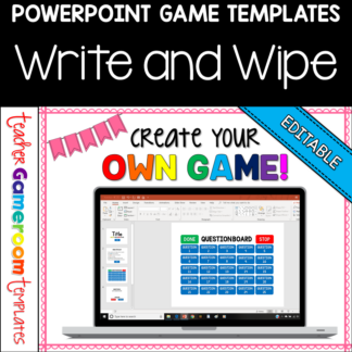 Editable Write and Wipe Game Powerpoint Game Template