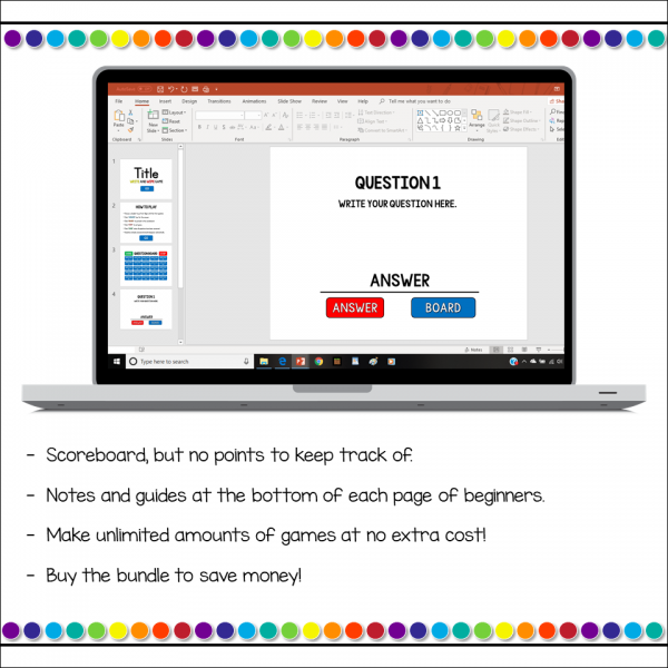 Editable Write and Wipe Game Powerpoint Game Template - Image 2