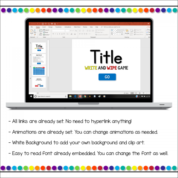 Editable Write and Wipe Game Powerpoint Game Template - Image 4