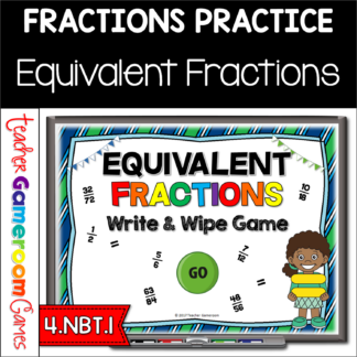 Equivalent Fractions Write and Wipe Powerpoint Game