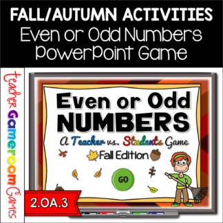 Even or Odd Numbers Fall Teacher vs Student Powerpoint Game