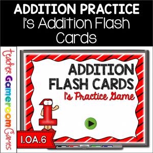 Freebie - 1's Addition Facts Practice Powerpoint Games