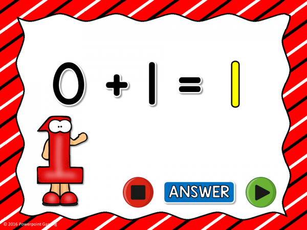 Freebie - 1's Addition Facts Practice Powerpoint Games - Image 4