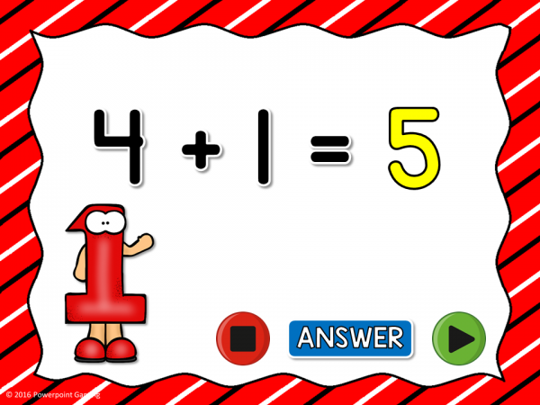 Freebie - 1's Addition Facts Practice Powerpoint Games - Image 3