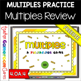 Freebie - Multiples Tic-Tac-Toe Powerpoint Game