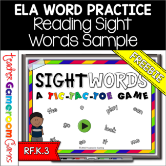 Freebie - Sight Words Tic-Tac-Toe PowerPoint Game
