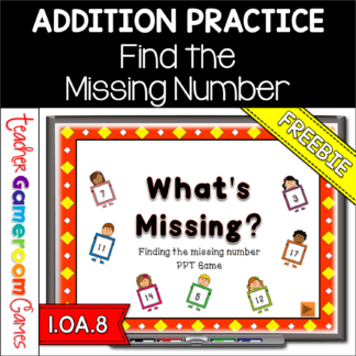 Freebie - What's Missing Stuedent vs Student Game