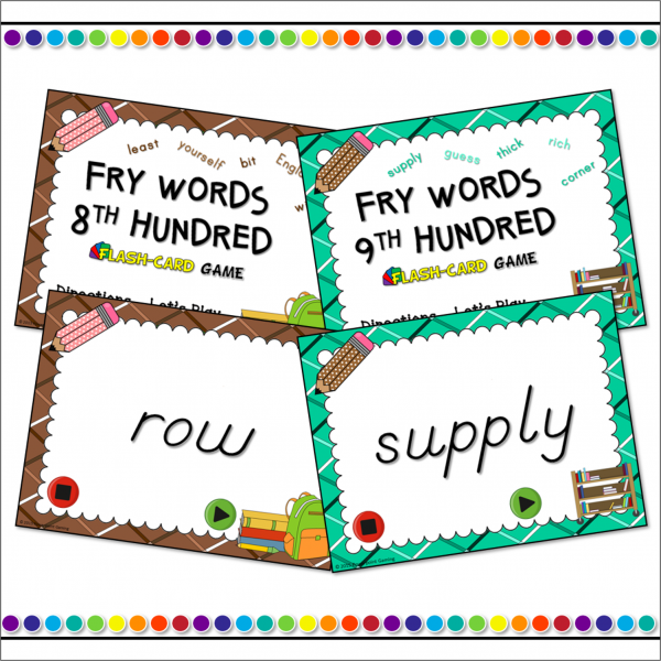 Fry Words - 2nd 500 Words - Flash Card Bundle - Image 3