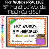 Fry Words - 5th 100 Words - Flash Card Set - Image 2