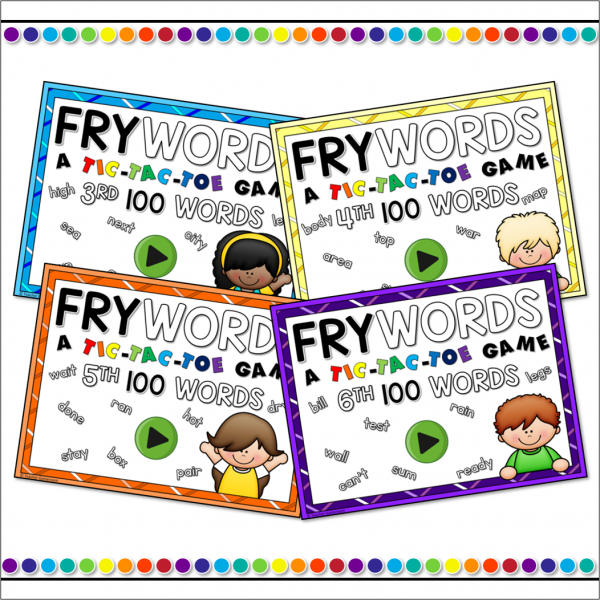 Fry Words Tic-Tac-Toe Complete Bundle - Image 3
