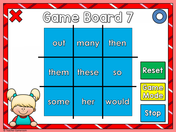 Fry Words Tic-Tac-Toe Set - 1st 100 Words - Image 2
