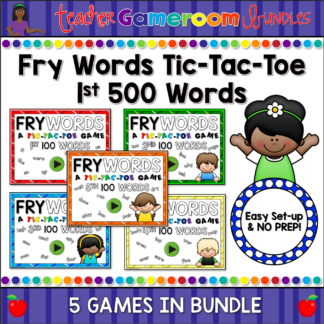 Fry Words Tic-Tac-Toe Set - 1st 500 Words Bundle