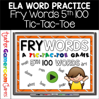 Fry Words Tic-Tac-Toe Set - 5th 100 Words